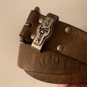 Y2K vintage CK Calvin Klein Jeans leather belt